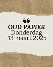 Oud Papier Donderdag 13 maart 2025